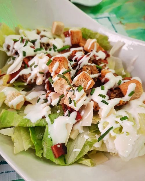 Caesar salad at Fast Vegan in Fuengirola