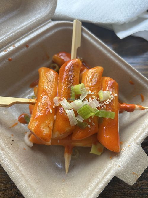 Tteokbokki Skewers 6,85€  at Bibimbap in The Hague