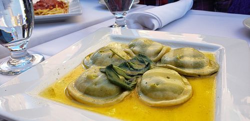 sage and basil ravioli at Ristorante Villa Francesca in Boston