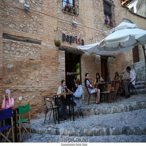 outside at Paprika in Granada