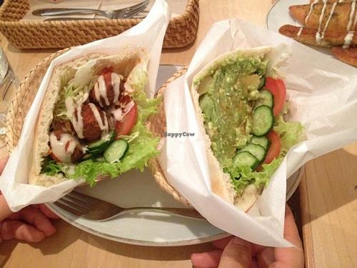 2 pita-choice (Falafel&Avocado) at Falafel Garden in Kyoto