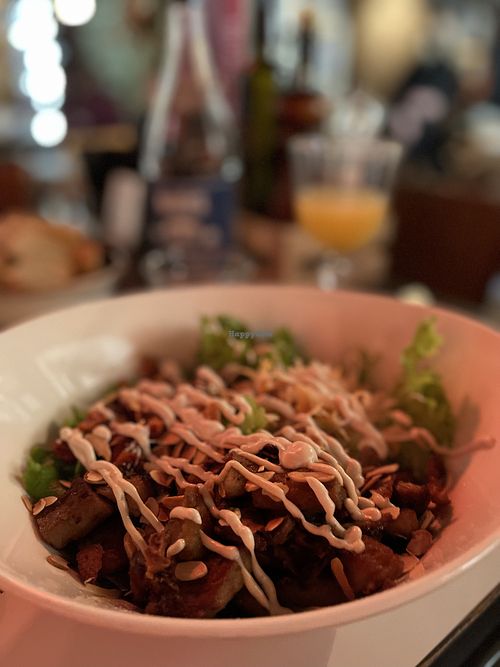 Seitan salad #Veganuary at Bar Borsa in Vicenza