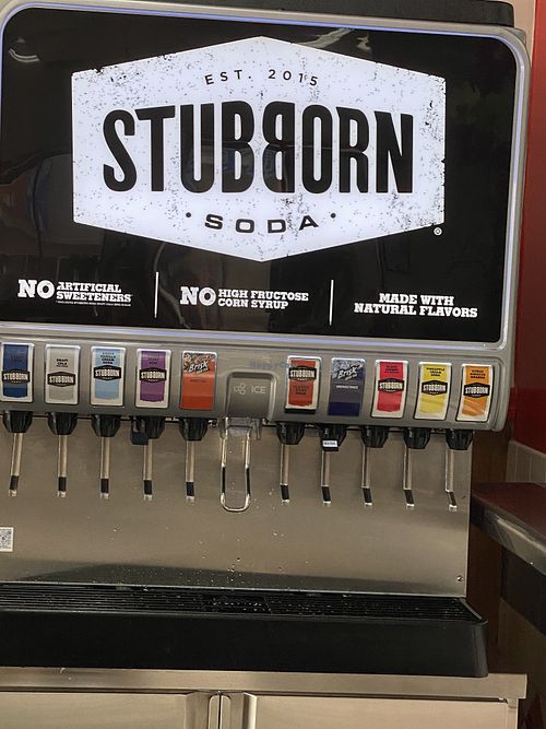 Soda, no high fructose corn syrup  at Nice Burger in Stanton