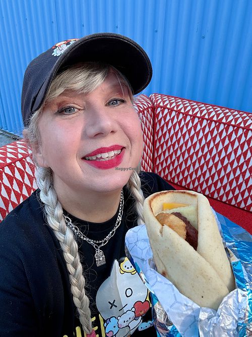 Too happy to have gotten my fave DCA breakfast at Disneyland - Shawarma Palace - Food Stand in Anaheim