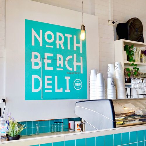 Signage at North Beach Deli in North Beach