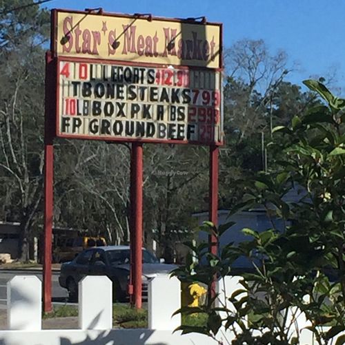 love that it's next to a meat market where the employees come in for veggie burgers (so the people at sweet pea told us)  at Sweet Pea Cafe in Tallahassee