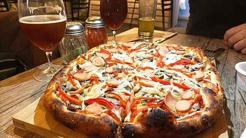 Pizza at El Chino Vegano in Lima