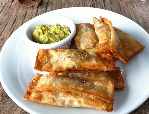 Tequeños de lomo saltado at El Chino Vegano in Lima