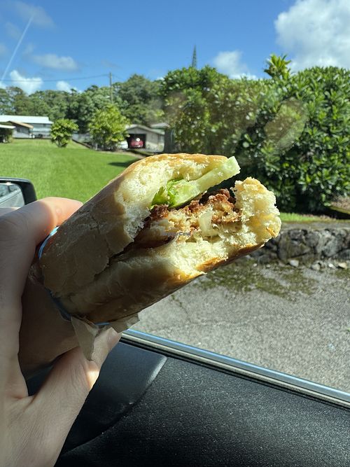 Fish banh mi  at The Vegan Shop in Hilo
