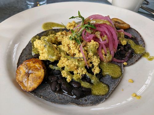 Vegan Huevos Cubanos at Cafe Flora in Seattle