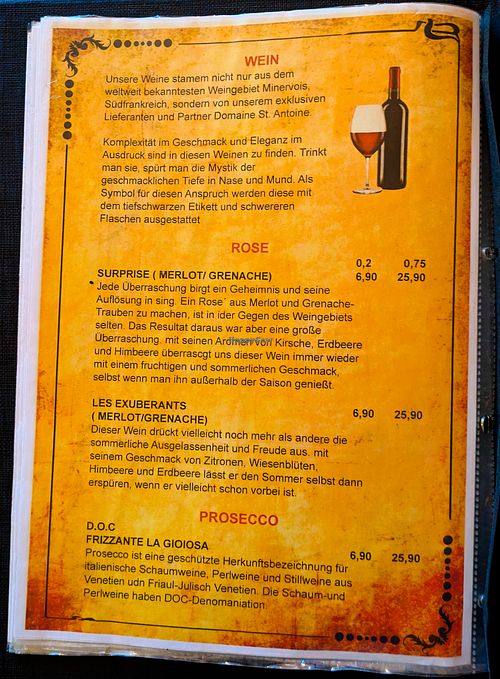 Menu page at Rou Vegan at Rou Vegan in Berlin