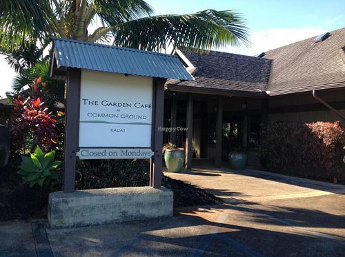 Just squeezed in before 3 pm. Had a beautifully created wrap and upside down pineapple cake. Good size portions. Very friendly even though they were closing shop. Gorgeous venue, very restful atmosphere.  at The Garden Cafe - Common Ground in Kilauea