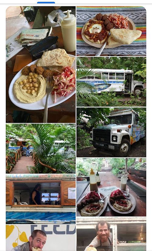 Israeli food at Bustavo Food Bus in Ometepe