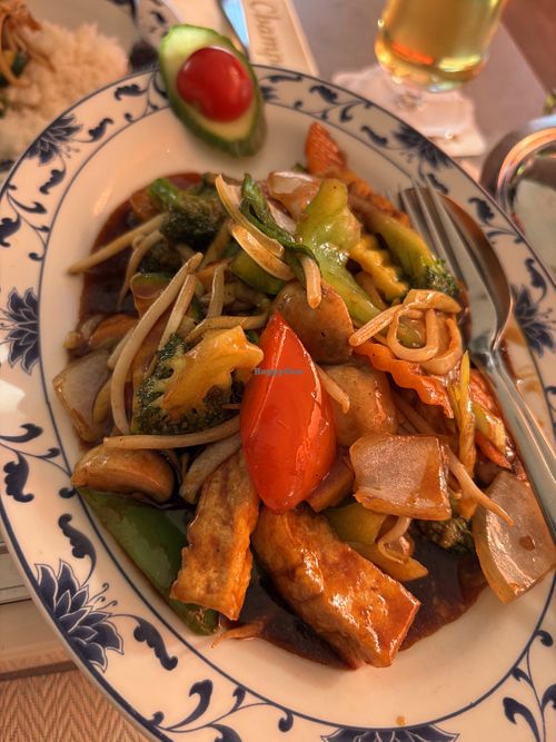 Gebratener Tofu mit Gemüse  at Champa Ney Balance Food in Norderney