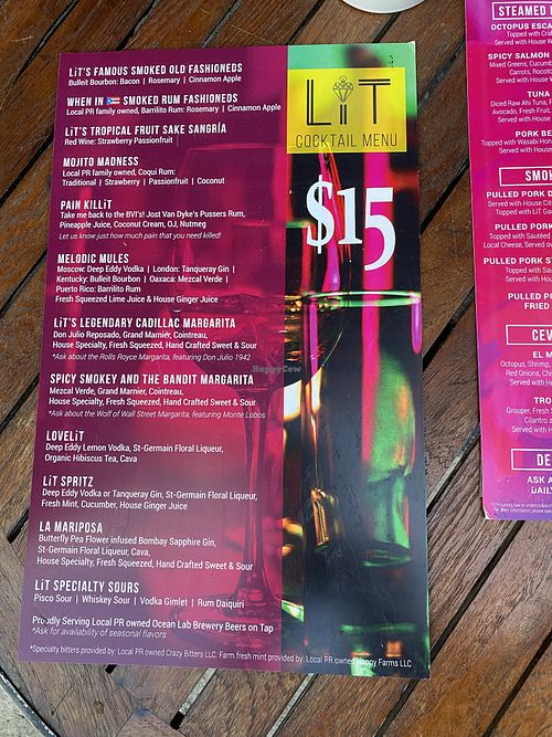 Drinks at LiT in San Juan