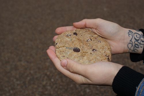 Vegan cookie at Cookies and Scream - Camden Lock Market in North West London