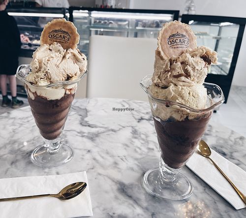 Vanilla, chocolate and biscoff  at Oscar's in Edinburgh
