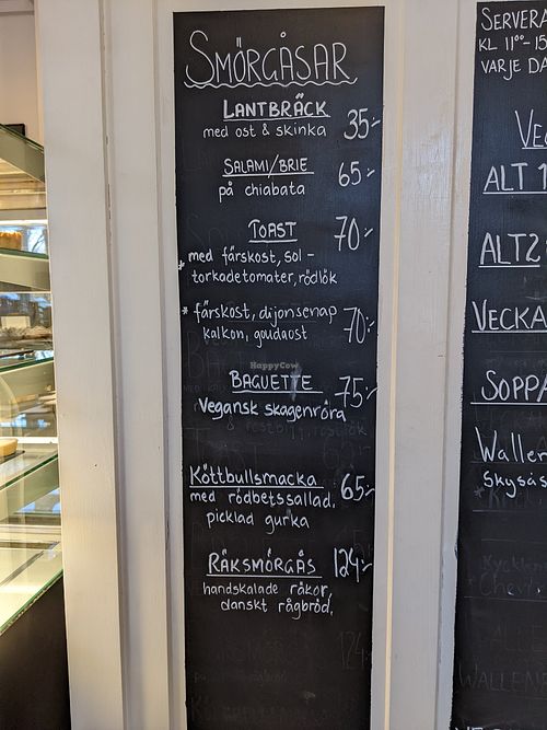 Menu at Gaggeska Garden in Vasteras