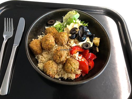 Falafel bowl  at Mensa 1574 in Luzern