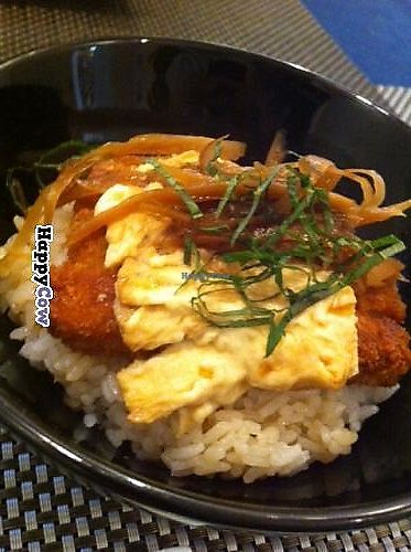 Koya-tofu cutlet rice bowl with Yuba curd as a substitute egg. Delicious!! at Oribio in Osaka