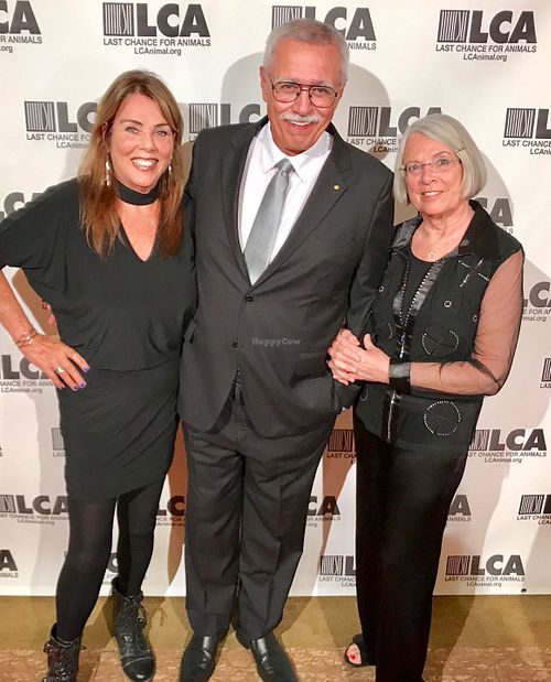 Linda Middlesworth, Philip Wollen and Trix at Last Chance for Animals Gala. at Sacramento Vegan Society in Sacramento
