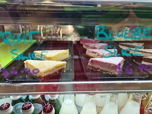 Raw vegan slices at Raw Energy in Coolum Beach