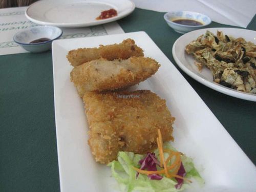 Deep-fried oriental radish. So yummy. at Su Shian Yuang in Montreal