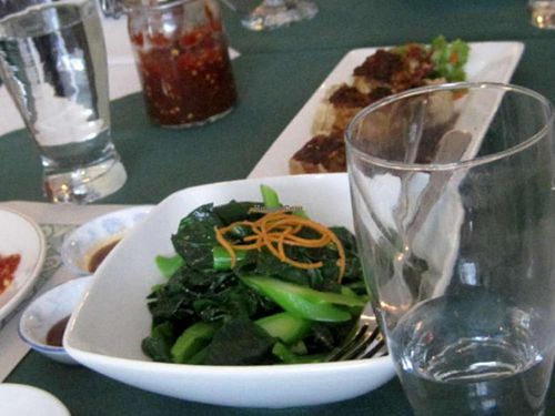 Chinese Broccoli with Sesame Oil at Su Shian Yuang in Montreal