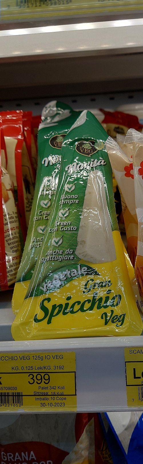 Vegan Grana Padano at Conad in Tirana
