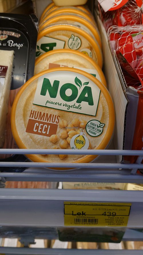 Hummus at Conad in Tirana