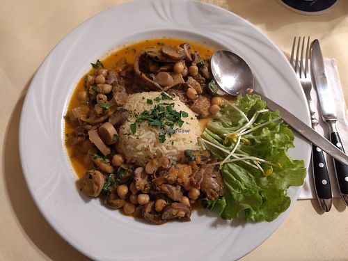 Veganes Pilzragout von der Tageskarte #Veganuary at Bruno's Pizza in Leopoldshafen