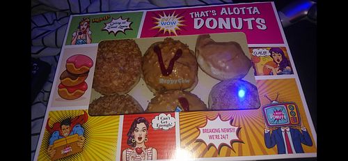 Caramel crunch, PB and Jelly Glazed, and Jam at That's Alotta Cafe in Northcote