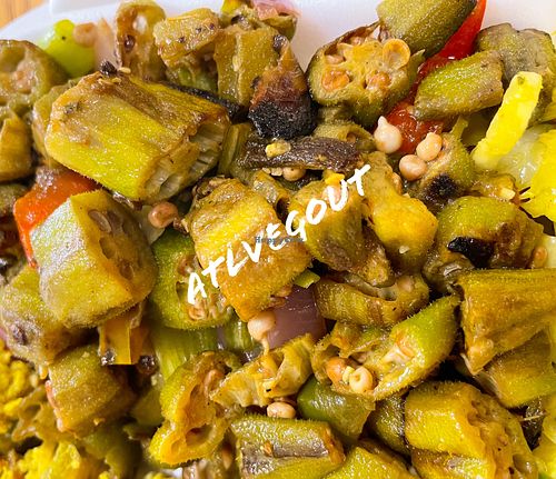 Okra  at Chelsea's Bakery and Vegetarian Restaurant in Decatur