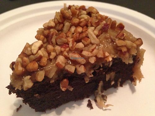 German chocolate cake at Chelsea's Bakery and Vegetarian Restaurant in Decatur