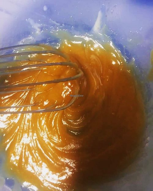 Whipping up a raw and rich maple caramel  at Heaven Sent Foods in Flagstaff