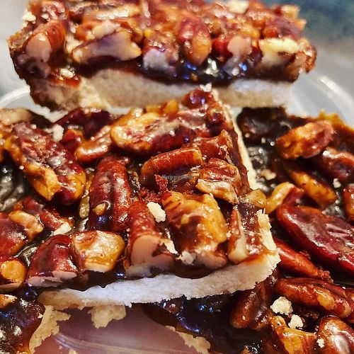 Pecan pie bars on a Shortbread butter crust at Heaven Sent Foods in Flagstaff
