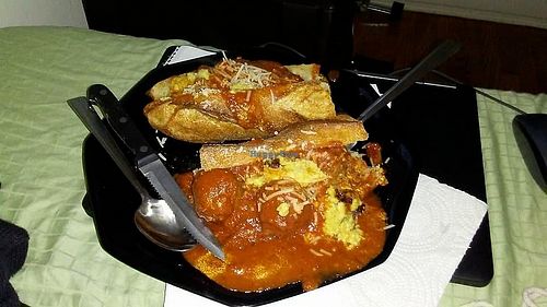 Lentil meatball sub with Berbere spiced marinara at Heaven Sent Foods in Flagstaff