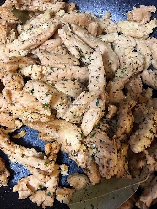 Marinated soy curls at Heaven Sent Foods in Flagstaff