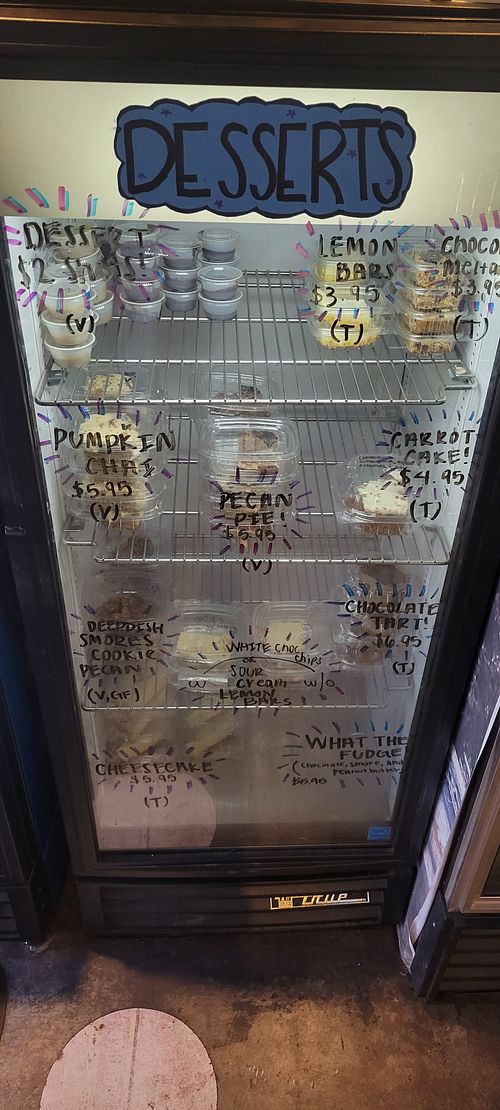 Vegan featured desserts at The Pizza Patio at Heaven Sent Foods in Flagstaff