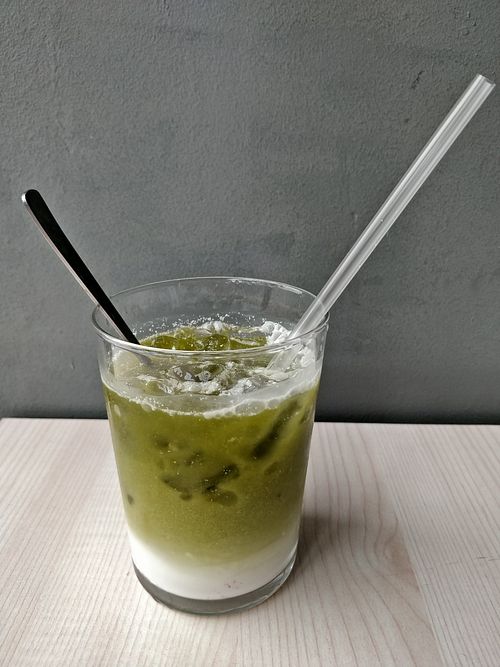 Vietnamese PennyWort juice at Bún Huế Cafe in Central Singapore