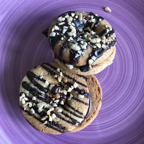 Double biscuits with chocolate cream   at Vegustibus in Rome