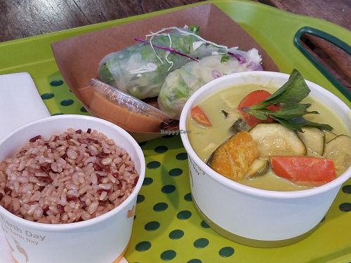 Green Curry combo at Thai Vegan in Santa Monica