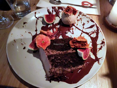 Chocolate cake at Madre in Amsterdam