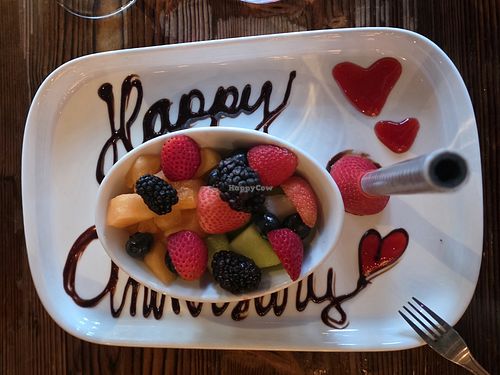 Vegan Anniversary Dessert (without requesting 😍🥰) at Hearsay in Galveston