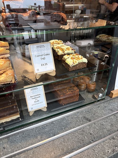 Vegan cakes  at Windermere Jetty Cafe in Bowness-on-windermere