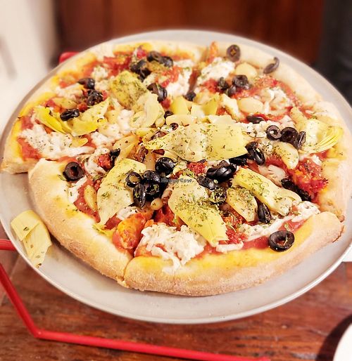So yummy! Veggie 🍕 at Pi Vegan Pizzeria in Seattle