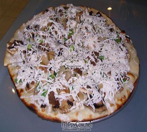 Cheesesteak pizza at Pi Vegan Pizzeria in Seattle