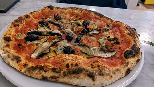 Vegan pizza at Base Pizza in Bowness-on-windermere