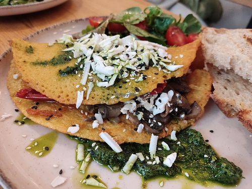 Goats' cheese omelette at Share Sweet and Espresso Bar in Prague