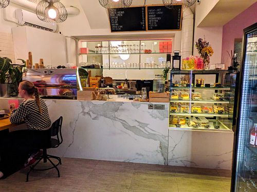 Inside of Share Sweet and Espresso Bar at Share Sweet and Espresso Bar in Prague